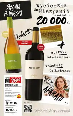 Biedronka Wino Mucho Mas oferta