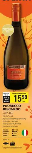 Biedronka Wino Biscardo Prosecco oferta