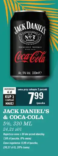 Biedronka Drink Jack Daniel's & Cola oferta