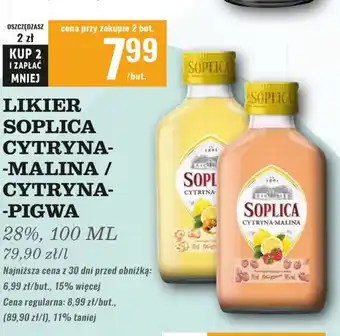 Biedronka Likier 30% Soplica Cytryna-Malina oferta