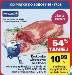 Carrefour Karkówka wieprzowa bez kosci oferta