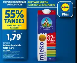 Lidl Mleko 3.2% Łowickie oferta