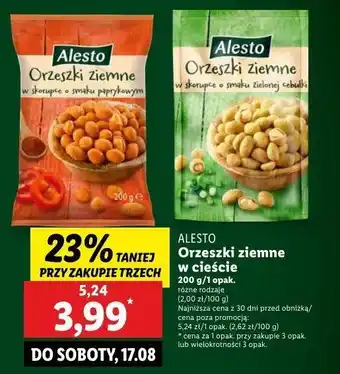 Lidl Orzeszki ziemne w cieście paprykowym Alesto oferta