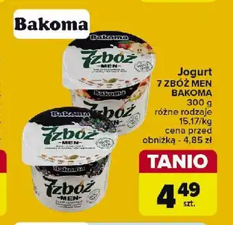 Carrefour Market Jogurt jabłko-pomarańcza Bakoma 7 zbóż men oferta