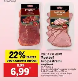 Lidl Rostbef wołowy Pikok premium oferta