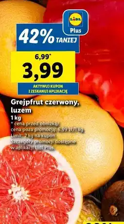 Lidl Grapefruit czerwony oferta