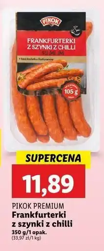 Lidl Frankfurterki z szynki z chilli Pikok oferta