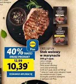 Lidl Stek wołowy w marynacie truflowej Grill and fun oferta