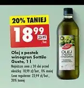 Biedronka Olej z pestek winogron Sottile gusto oferta