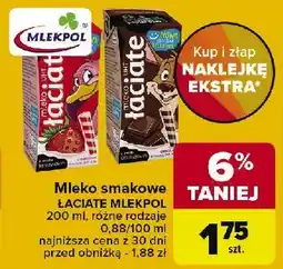 Carrefour Market Mleko truskawkowe Łaciate oferta