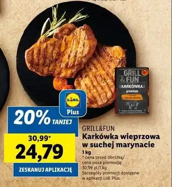 Lidl Karkówka wieprzowa w marynacie z papryki wędzonej Grill and fun oferta