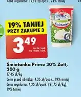 Biedronka Śmietanka 30 % Zott primo oferta