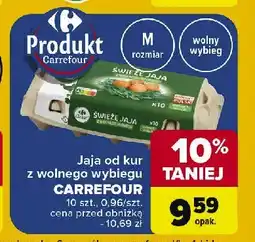 Carrefour Market Jaja z wolnego wybiegu kl. m Carrefour oferta
