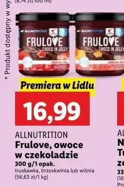 Lidl Krem czekoladowy z wiśniami Allnutrition frulove oferta