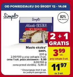Carrefour Masło ekstra Simpl oferta