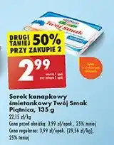 Biedronka Serek śmietankowy naturalny Piątnica twój smak oferta