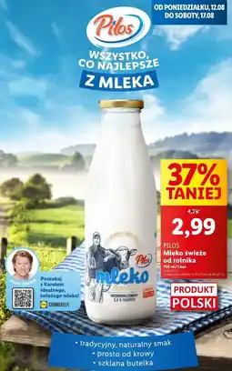 Lidl Mleko prosto od rolnika Pilos oferta
