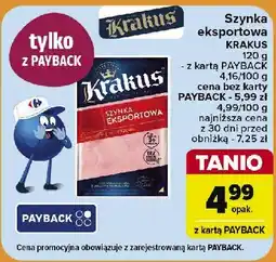 Carrefour Szynka eksportowa Krakus animex oferta