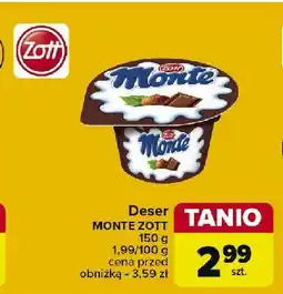 Carrefour Deser mleczno-czekoladowy z orzechami Zott monte oferta