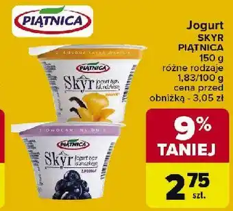 Carrefour Jogurt typu islandzkiego z jagodami Piątnica skyr oferta