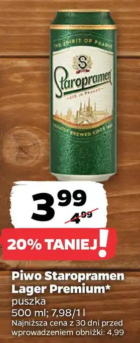Netto Piwo Staropramen Lager Premium 500ml oferta