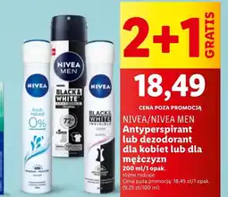 Lidl Antyperspirant Nivea oferta