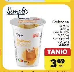 Carrefour Śmietana 18% Simpl oferta