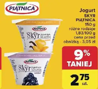 Carrefour Jogurt typu islandzkiego z jagodami Piątnica Skyr oferta