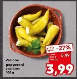 Kaufland Zielone pepperoni z serem oferta