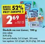 Biedronka Śledzik na raz z suszonymi pomidorami ziołami włoskimi Lisner Na Raz oferta