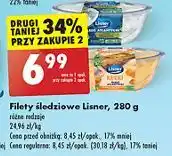 Biedronka Filety śledziowe w sosie śmietanowym Lisner oferta