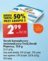 Biedronka Serek śmietankowy naturalny Piątnica Twój Smak oferta