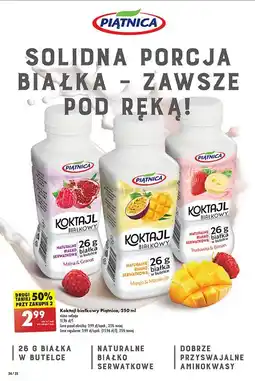 Biedronka Koktajl z białkiem serwatkowym mango marakuja owies Piątnica oferta