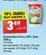 Biedronka Śmietanka 30% Zott Primo oferta