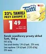 Biedronka Serek waniliowy prosty skład Tutti oferta