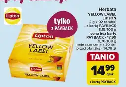 Carrefour Market Herbata Lipton yellow label tea oferta