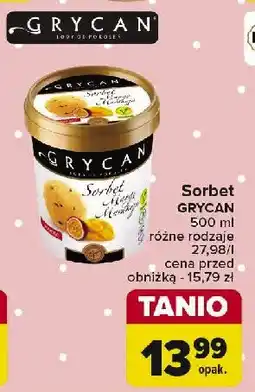 Carrefour Market Sorbet marakuja Grycan oferta