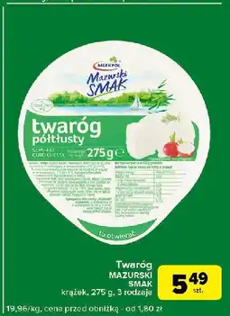 Carrefour Express Twaróg półtłusty Mlekpol mazurski smak oferta