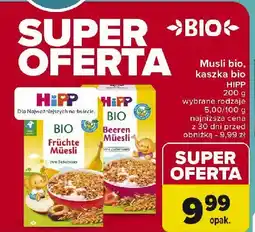 Carrefour Mussli wielozbożowe truskawki-maliny Hipp bio oferta