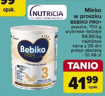 Carrefour Mleko 3 Bebiko pro+ oferta