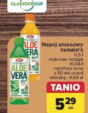 Carrefour Napój aloesowy z mango Okf Farmer's Aloe Vera oferta