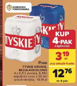 Carrefour Piwo Tyskie Gronie oferta