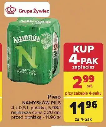Carrefour Piwo Namysłów Pils oferta