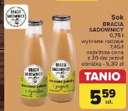 Carrefour Sok tłoczone jabłko z agrestem Bracia Sadownicy oferta
