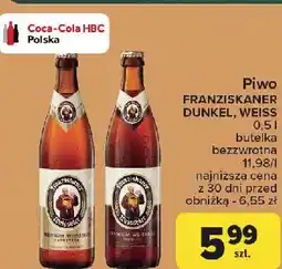 Carrefour Piwo Franziskaner Hefe-Weissbier Dunkel oferta