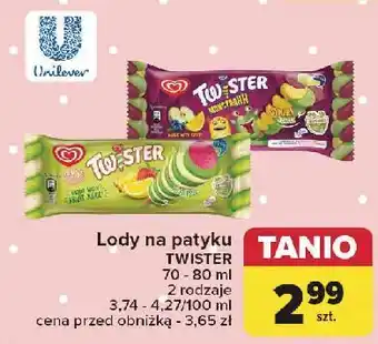 Carrefour Lód monstaahh Algida Twister oferta