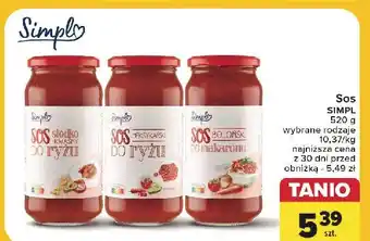 Carrefour Sos boloński do makaronu Simpl oferta