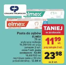 Carrefour Pasta do zębów z aminofluorkiem Elmex Sensitive oferta