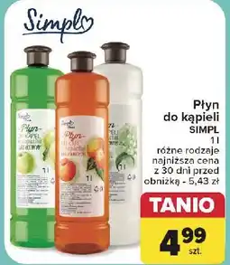 Carrefour Płyn do kąpieli brzoskwiniowy Simpl oferta