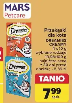 Carrefour Przysmak dla kota z łososiem Dreamies Creamy oferta